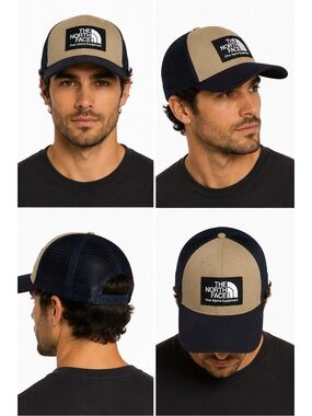 The North Face Khaki and Navy Blue Trucker Hat